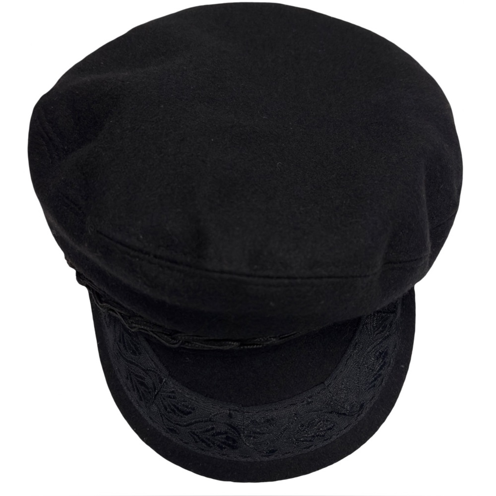 Vtg Authentic Goorin Bros Greek Fisherman Wool Sailor Cap Black Hat - Picture 7 of 11